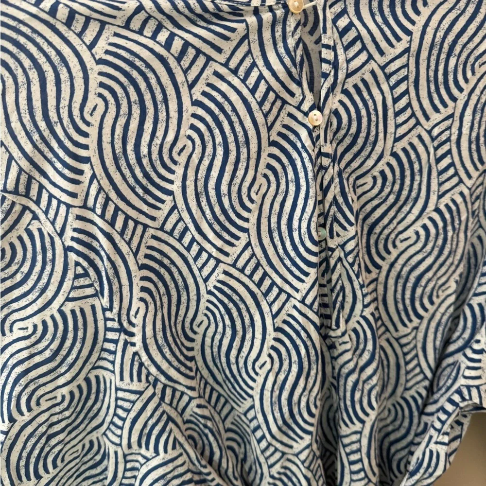H&M Blue and White Long Sleeve Dress - Picture 4 of 8
